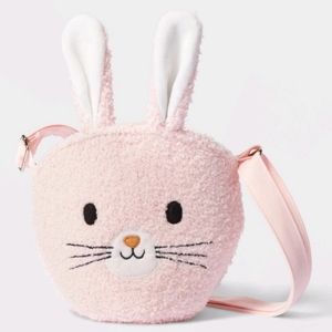 Girls pink Easter bunny crossbody